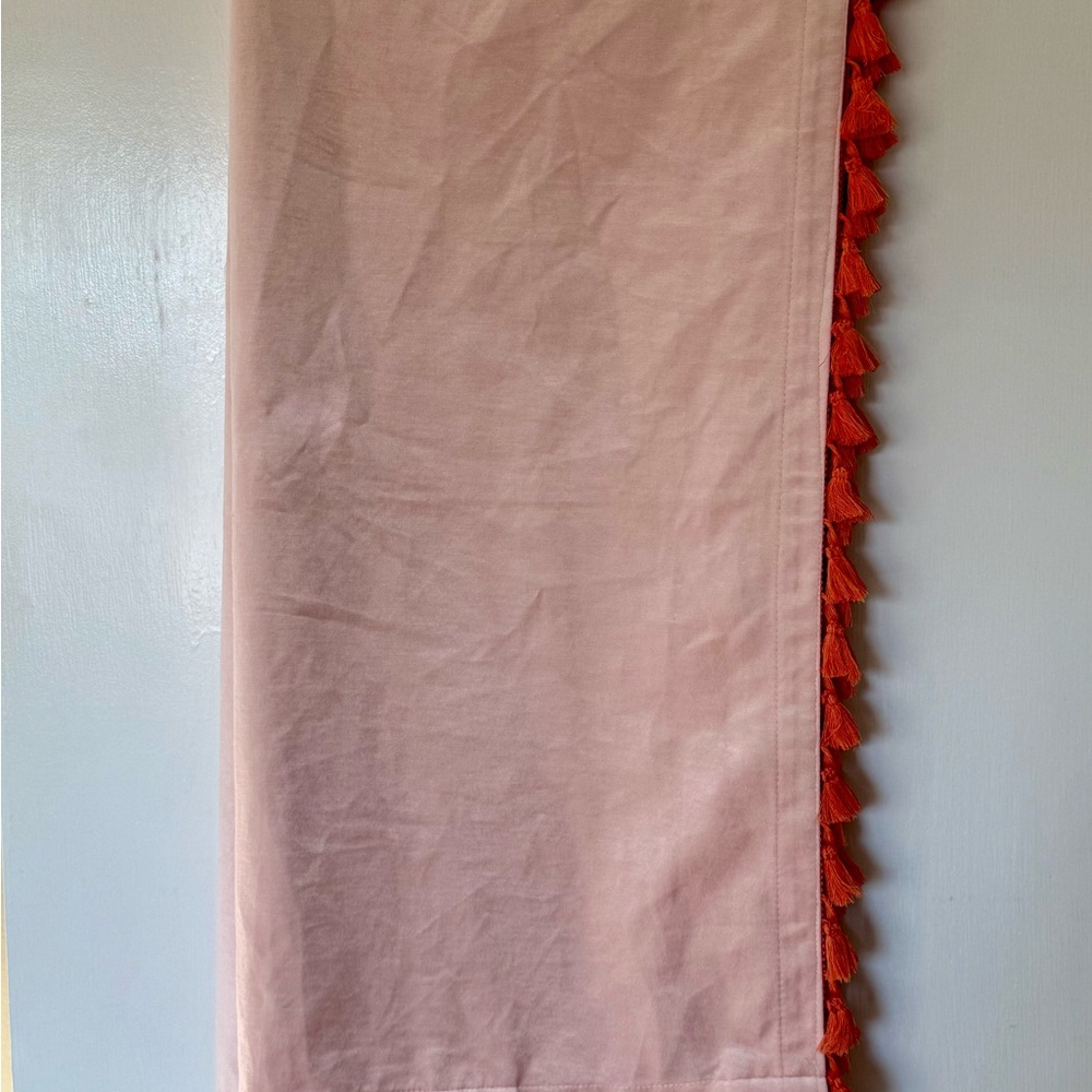 Opalhouse Blush Velvet Window Curtain Panel Tassel Trim